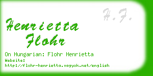 henrietta flohr business card